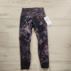 Lululemon Athletica Tie-Dye Leggings - Black and Brown